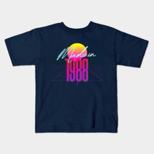 Made In 1988 ∆∆∆ VHS Retro Outrun Birthday Design Kids T-Shirt